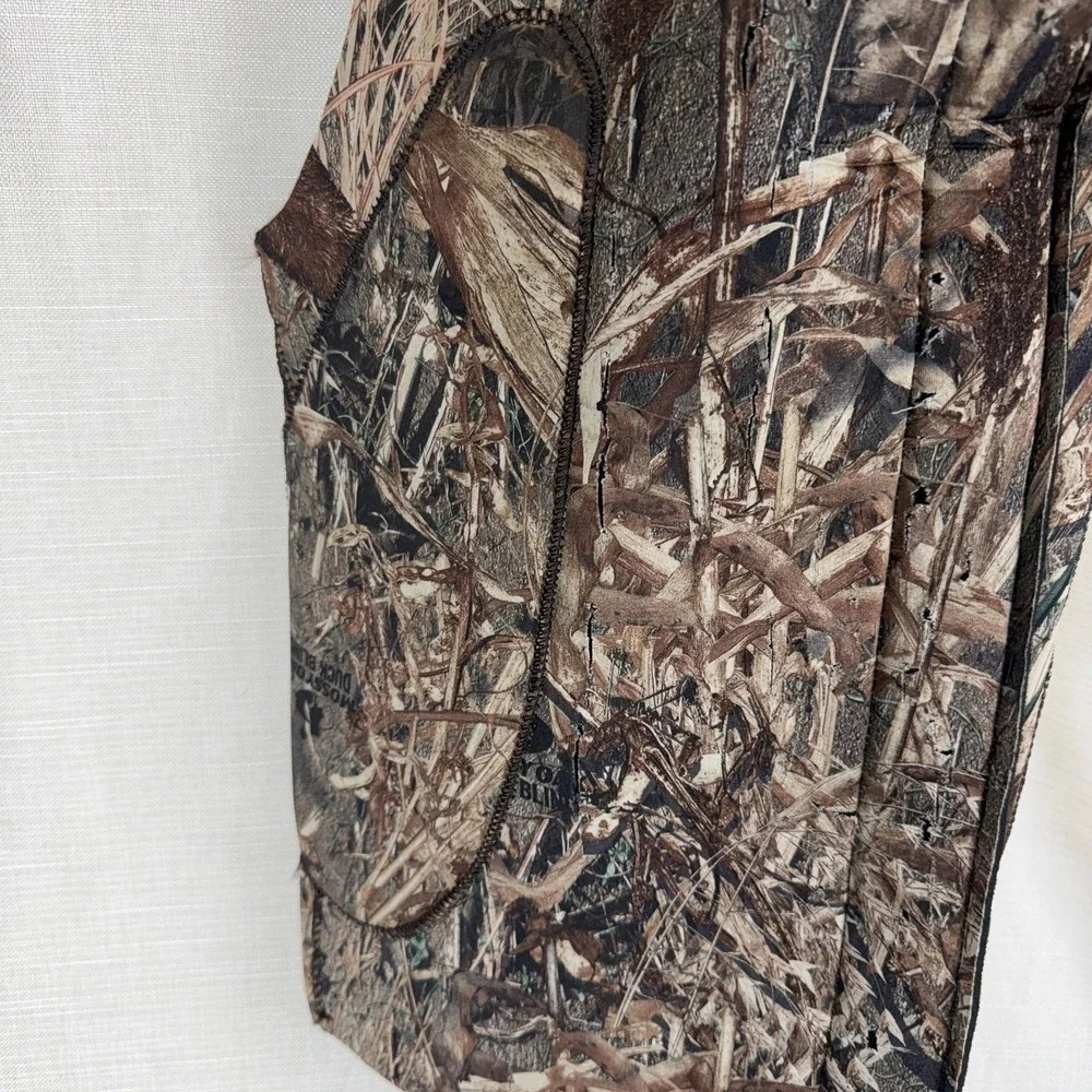 Cabela's Dog Hunting Vest Neoprene Brown Camo Mossy Oak Pet Jacket Warm